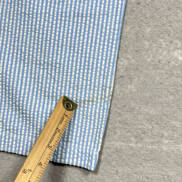 Vineyard Vines Pants Mens Size 36 Blue / White Seersucker Breaker Pants Pockets - Picture 13 of 13
